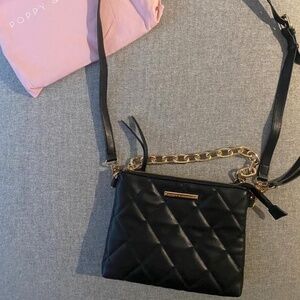 Poppy & Peonies quilted purse